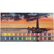 Estojo Tintas Aquarela Nevskaya Palitra White Nights em Pastilha Modern History com 24 Unidades