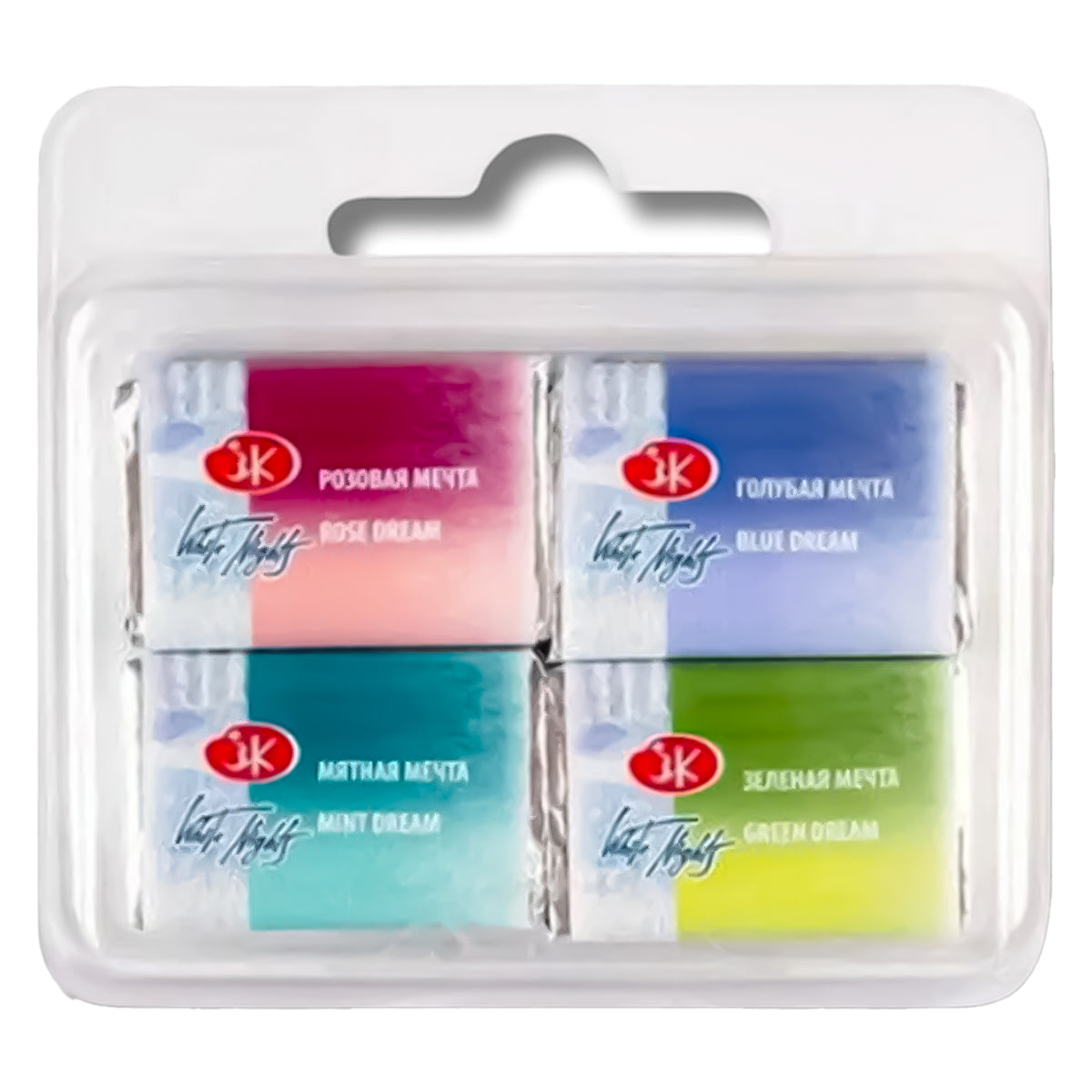 Estojo Tintas Aquarela Nevskaya Palitra White Nights em Pastilha Dream com 4 Unidades