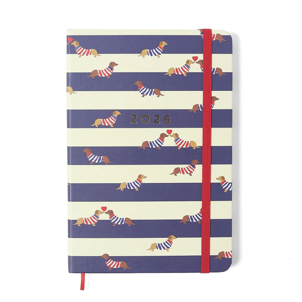 Agenda Planner Cicero 2026 Semanal Anotações 80g/m² 14x21cm 160 Páginas - Praia Cachorros