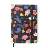 Agenda Planner Cicero 2026 Semanal 80g/m² 14x21cm 160 Páginas - Doce Florada Preto