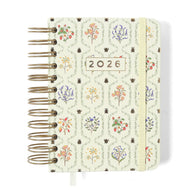 Agenda Planner Cicero Wire-o 2026 Diária 80g/m² 11,5x16cm com 180 Folhas - Jardim Off White