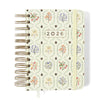 Agenda Planner Cicero Wire-o 2026 Diária 80g/m² 11,5x16cm com 180 Folhas - Jardim Off White