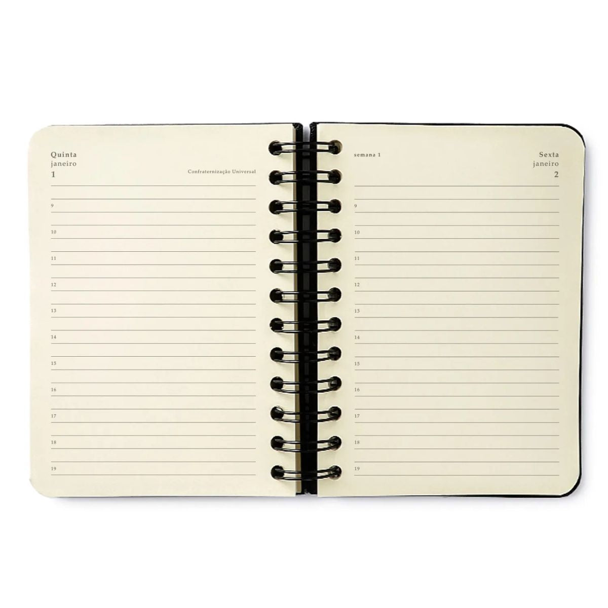 Agenda Planner Cicero Wire-o 2026 Diária 80g/m² 11,5x16cm com 180 Folhas - Melissa Color Bloomy