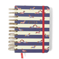 Agenda Planner Cicero Wire-o 2026 Diária 80g/m² 11,5x16cm com 180 Folhas - Praia Cachorros