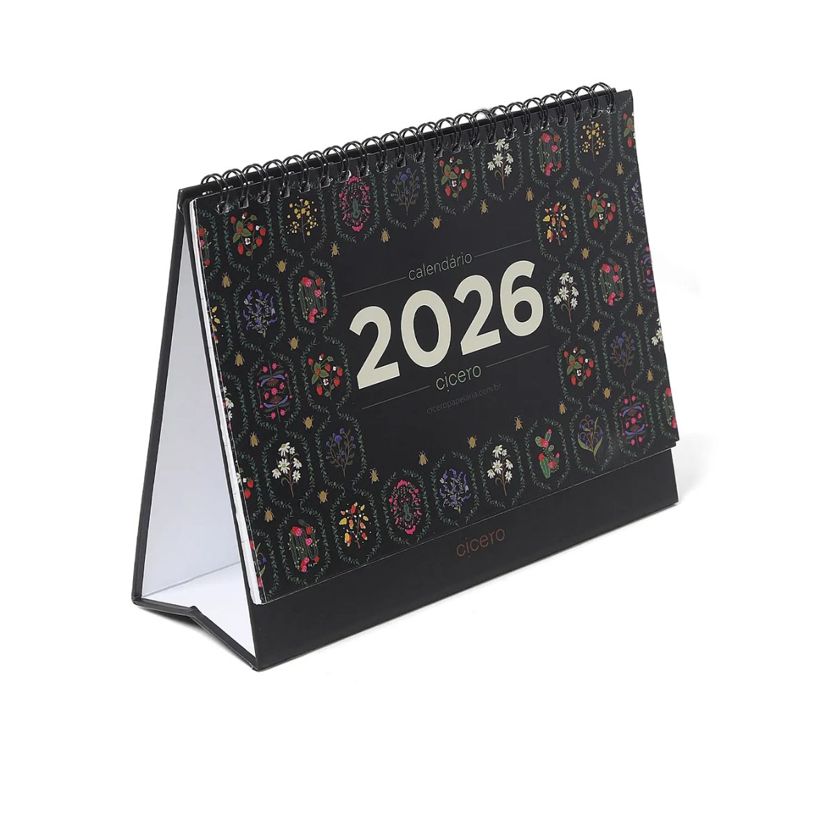 Calendario de Mesa Cicero 2026 120g/m² 20x15cm com 13 Folhas - Jardim