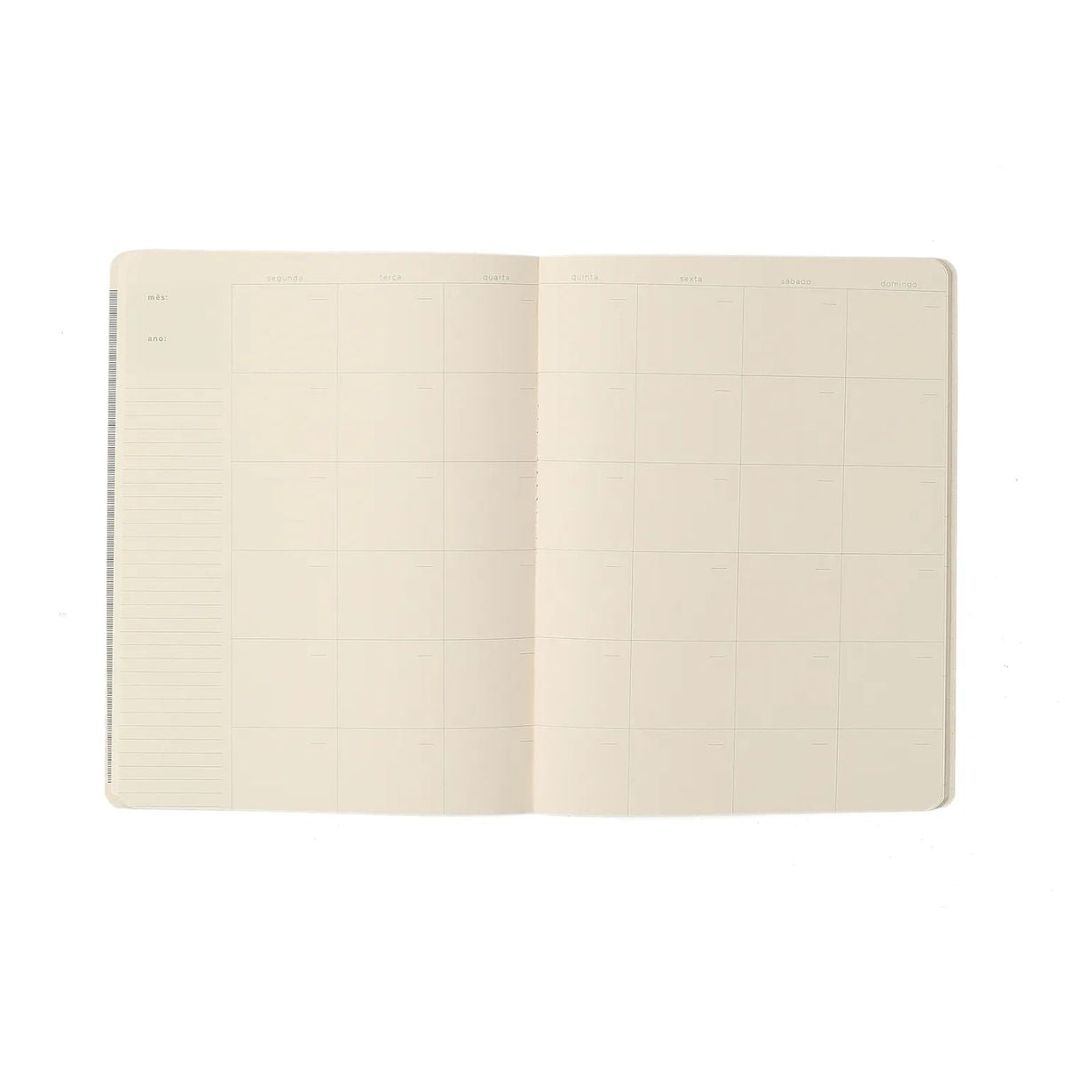 Planner Permanente Cicero Revista Planejamento Mensal 80g/m2 19x25cm 80 Páginas - Doce Florada Preto
