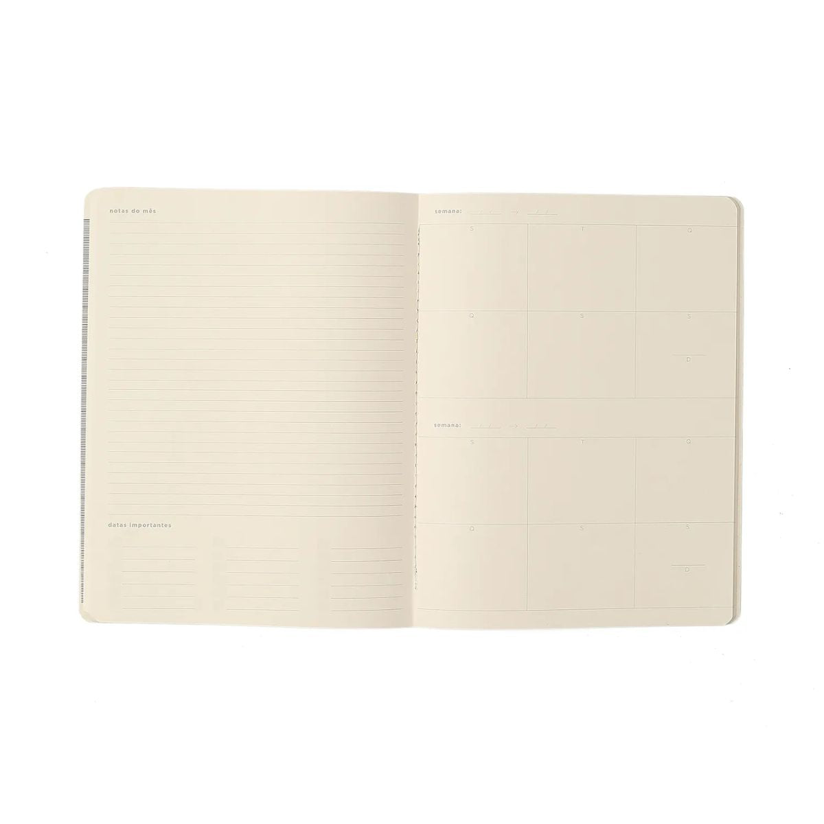 Planner Permanente Cicero Revista Planejamento Mensal 80g/m2 19x25cm 80 Páginas - Doce Florada Preto