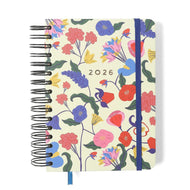 Agenda Planner Cicero Wire-o 2026 Diária 80g/m² A5 14,8x21cm 180 Folhas - Doce Florada Off White