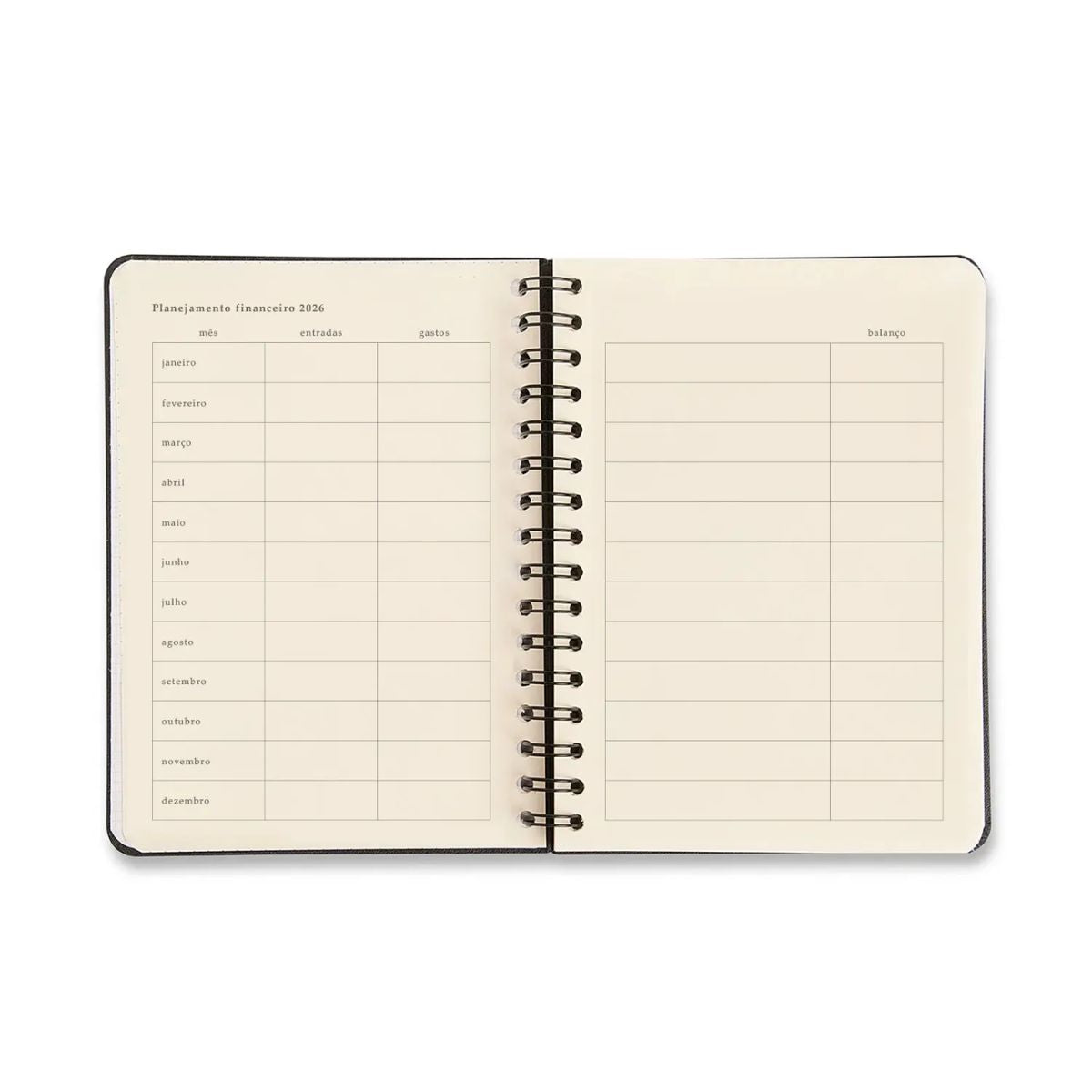 Agenda Planner Cicero Wire-o 2026 Diária 80g/m² A5 14,8x21cm 180 Folhas - Clássica Cafe