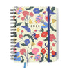 Agenda Planner Cicero Wire-o 2026 Semanal Notas com Divisórias A5 87 Folhas- Doce Florada Off White