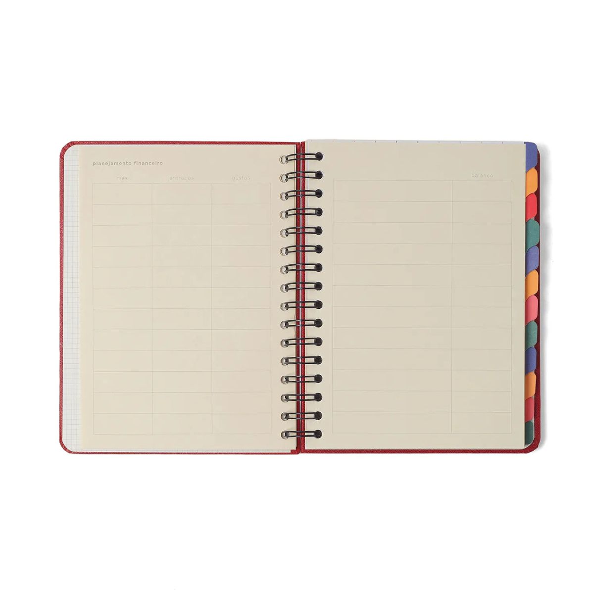 Planner Permanente Cicero Wire-o Semanal Notas 80g/m² A5 100 Folhas - Jardim Off White