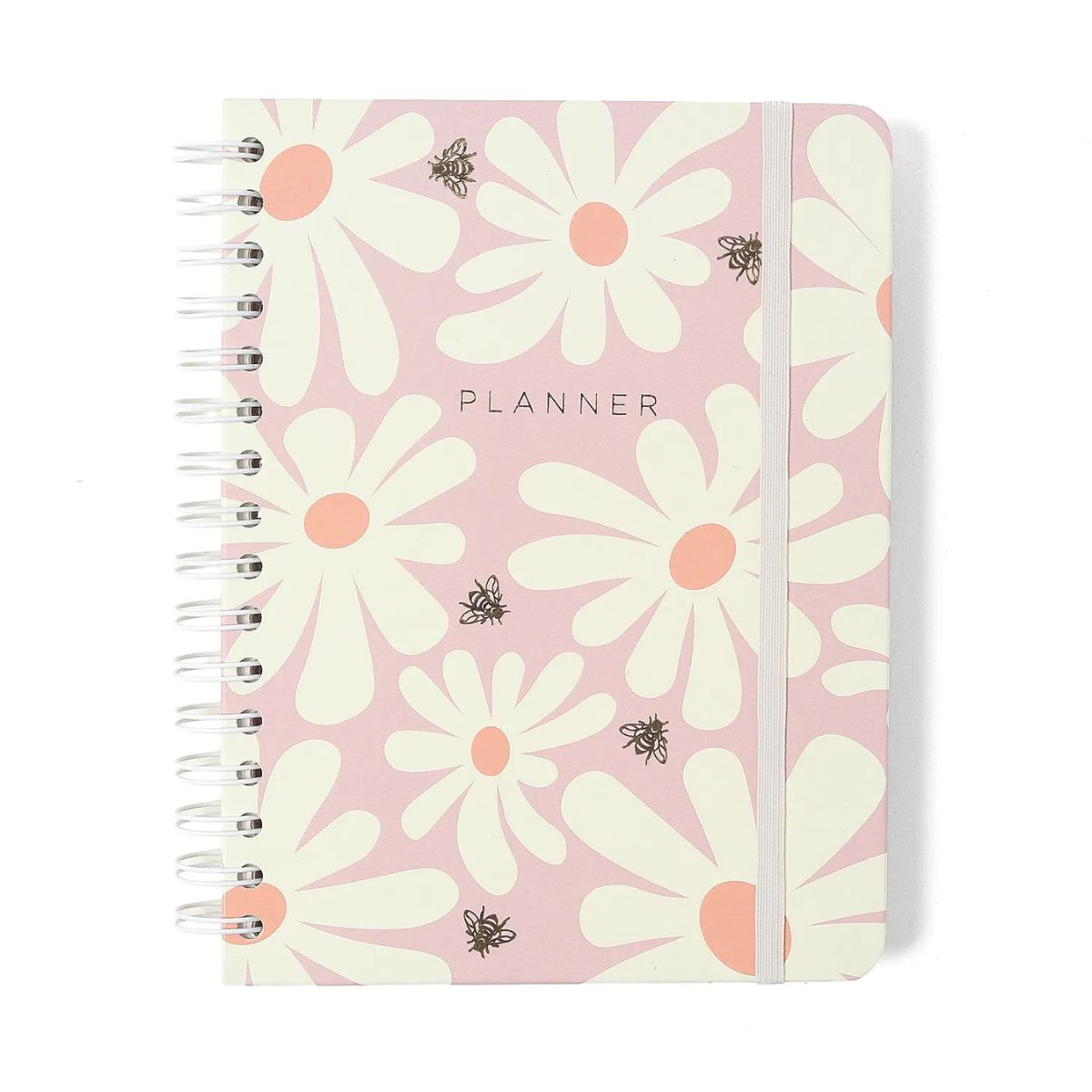 Planner Permanente Cicero Wire-o Semanal Notas 80g/m² A5 100 Folhas - Melissa Pink Bloomy