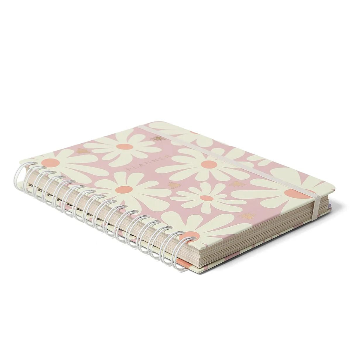 Planner Permanente Cicero Wire-o Semanal Notas 80g/m² A5 100 Folhas - Melissa Pink Bloomy