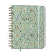 Agenda Planner Cicero Wire-o 2026 Semanal Notas com Divisórias A5 87 Folhas - Jardim Verde