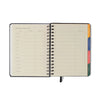 Agenda Planner Cicero Wire-o 2026 Semanal Notas com Divisórias A5 87 Folhas - Jardim Verde