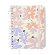 Agenda Planner Cicero Wire-o 2026 Semanal Notas com Divisórias A5 87 Folhas - Melissa Block Bloomy