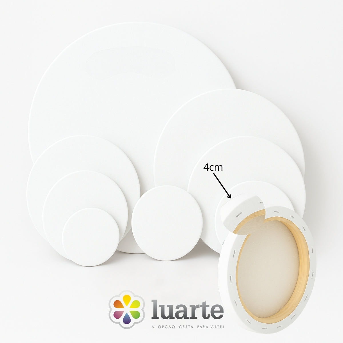 Tela para Pintura Luarte Chassi Duplo Redondo