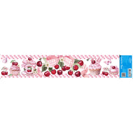 Transfer de Imagem Têxtil Barra - Cerejas 45x9,15cm para Artesanato e Customização em Tecido Ttb6-023 - Litoarte
