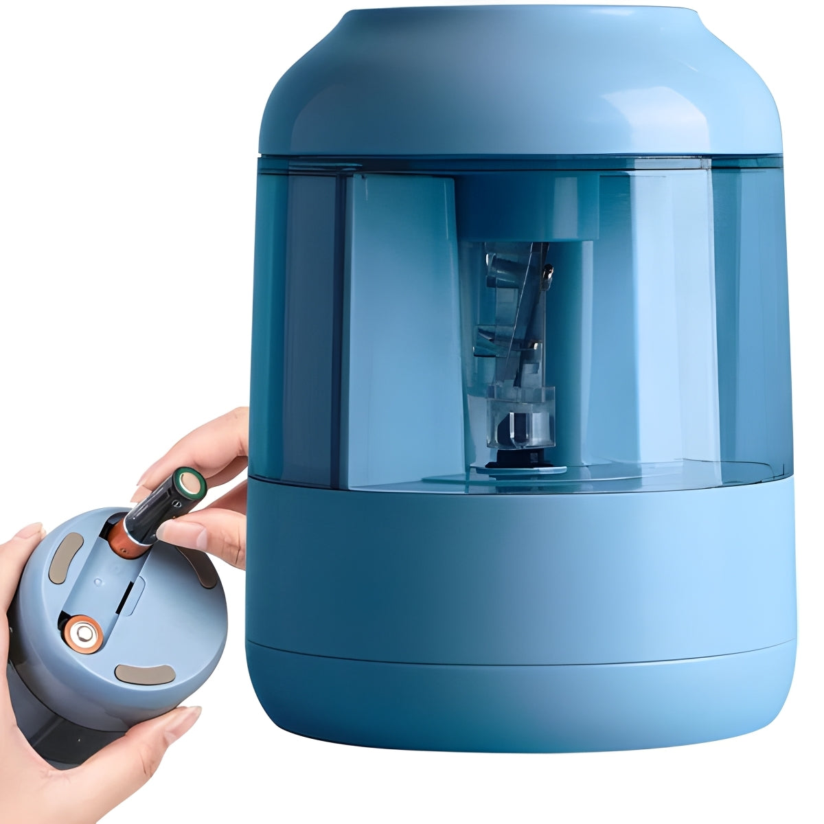 Apontador de Mesa Automático Redondo Ae-20 Pilhas Aa - Azul - Cis