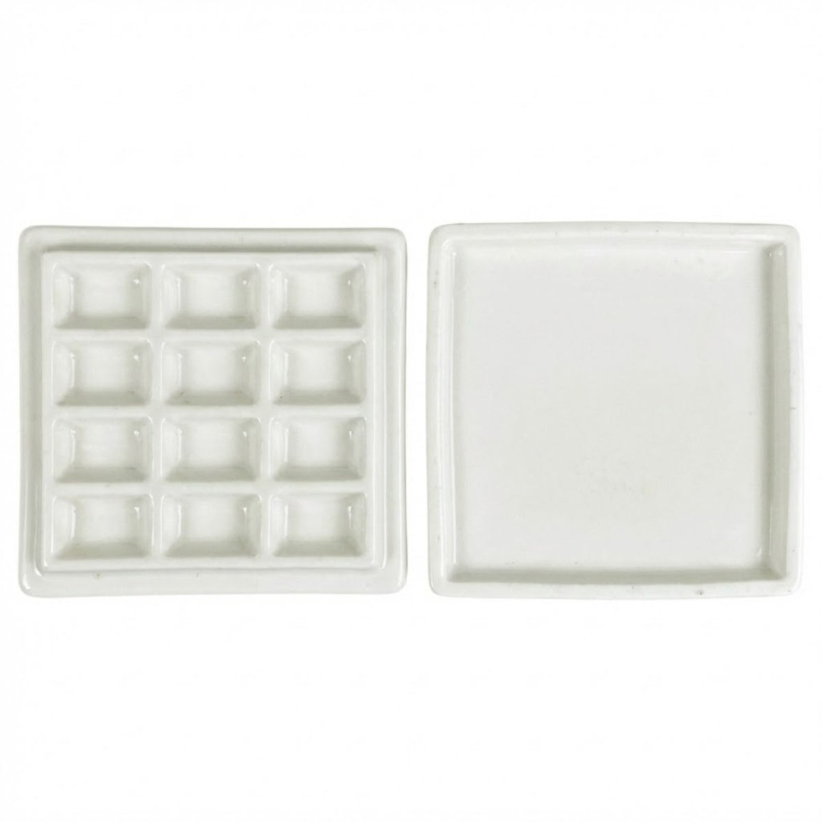 Godê Cerâmica com Tampa 9,7 X 9,7 Cm com 12 Cavidades - Sinoart