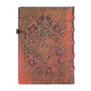 Caderno Paperblanks Midi 120g/m2 13x18cm 240 Paginas Pautado - Carmine