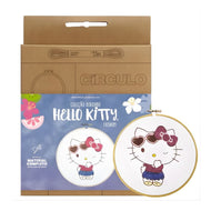 Kit Bordado Hello Kitty Ponto Livre Fashion 0001 - Círculo