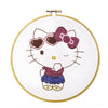 Kit Bordado Hello Kitty Ponto Livre Fashion 0001 - Círculo