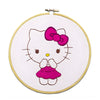 Kit Bordado Hello Kitty Ponto Livre Pop 0002 - Círculo