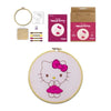 Kit Bordado Hello Kitty Ponto Livre Pop 0002 - Círculo