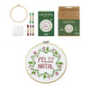 Kit Bordado Ponto Livre Feliz Natal 0010 - Círculo