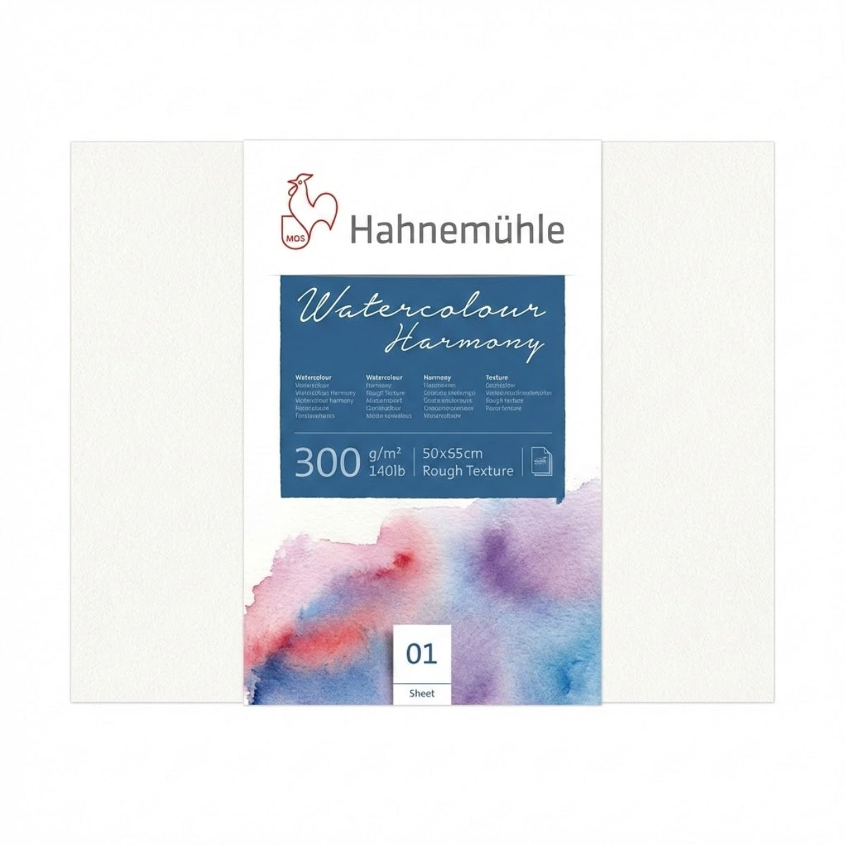 Folha Hahnemuhle Watercolour Harmony 300g/m2 50x65cm Textura Rugosa com 01 Unid