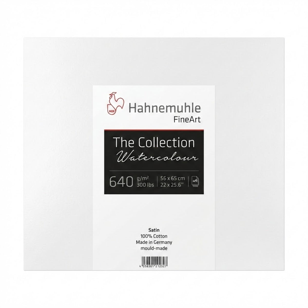 Folha Hahnemuhle The Collection Watercolour 640g/m2 56x65cm Textura Satinada com 01 Unid