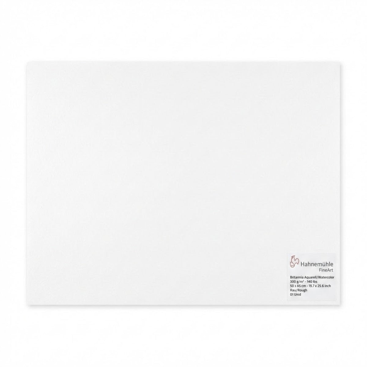Folha Hahnemuhle Aquarela Britannia 300g/m2 50x65cm Textura Rugosa com 01 Unid