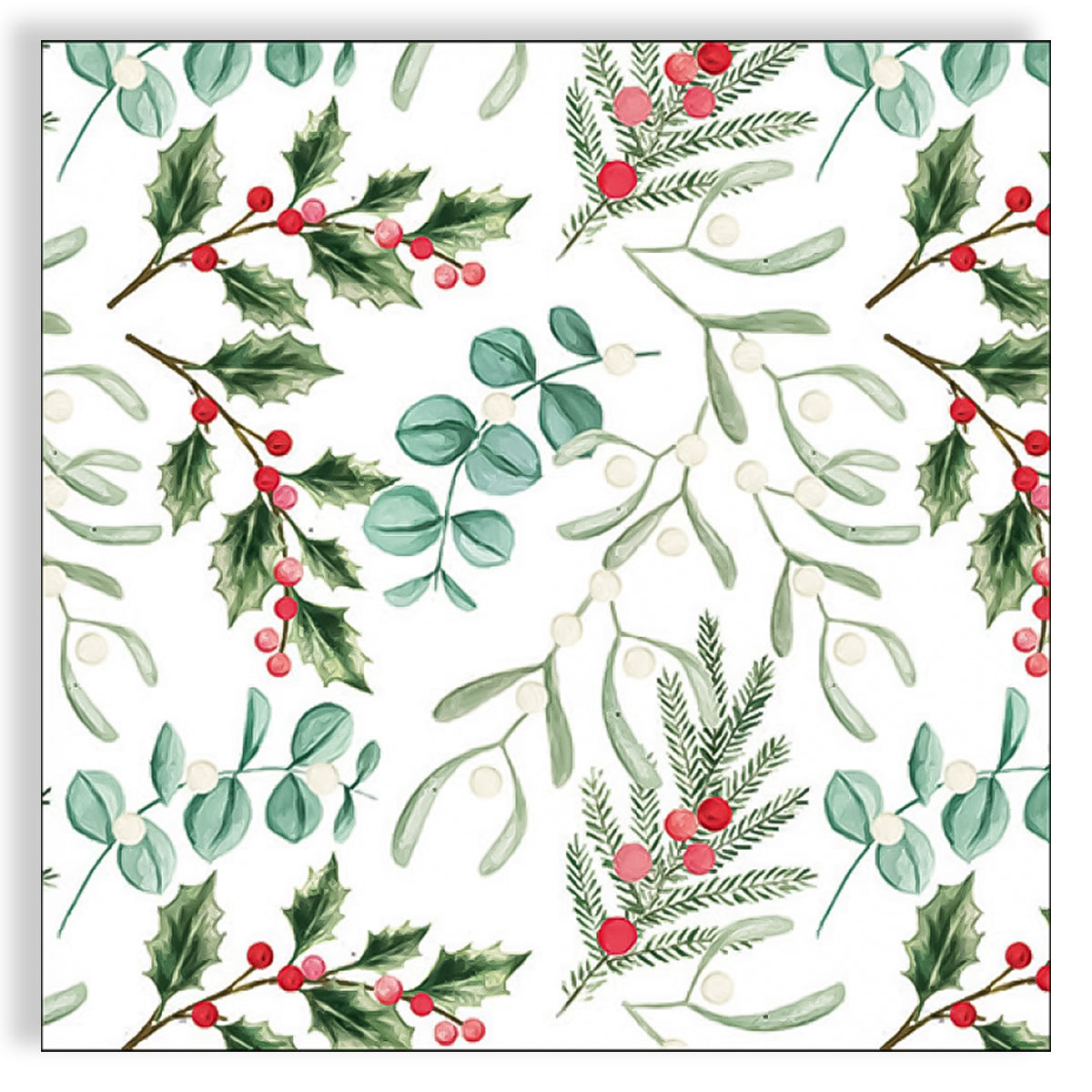 Guardanapo para Decoupage Ambiente 33x33cm com 20 Unidades - Ramos de Eucalipto