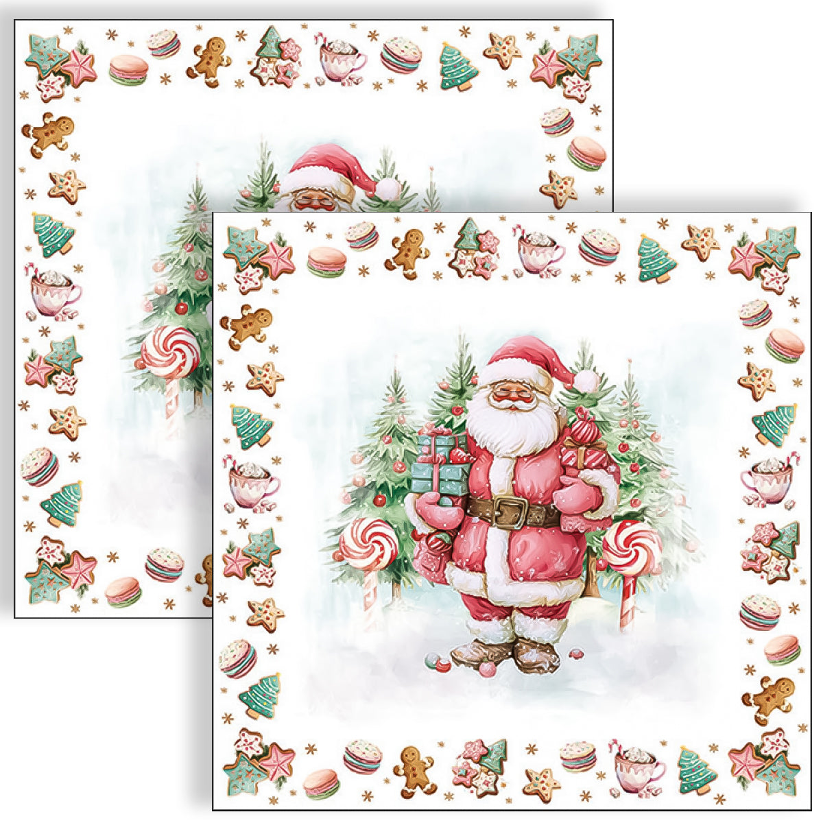 Guardanapo para Decoupage Ambiente 33x33cm com 20 Unidades - Papai Noel