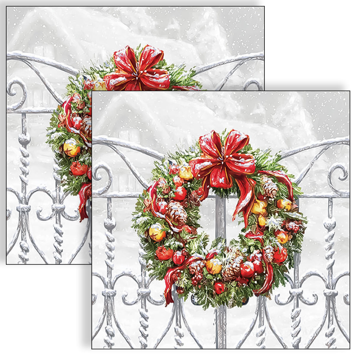 Guardanapo para Decoupage Ambiente 33x33cm com 20 Unidades - Coroa de Flores