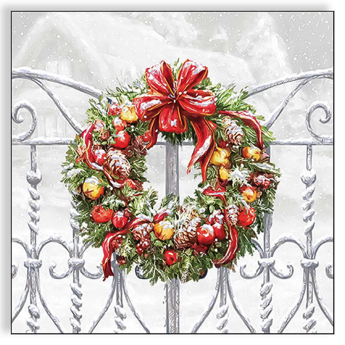 Guardanapo para Decoupage Ambiente 33x33cm com 20 Unidades - Coroa de Flores