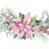 Guardanapo para Decoupage Ambiente 33x33 Flores & Poinsétia com 2 Unidades