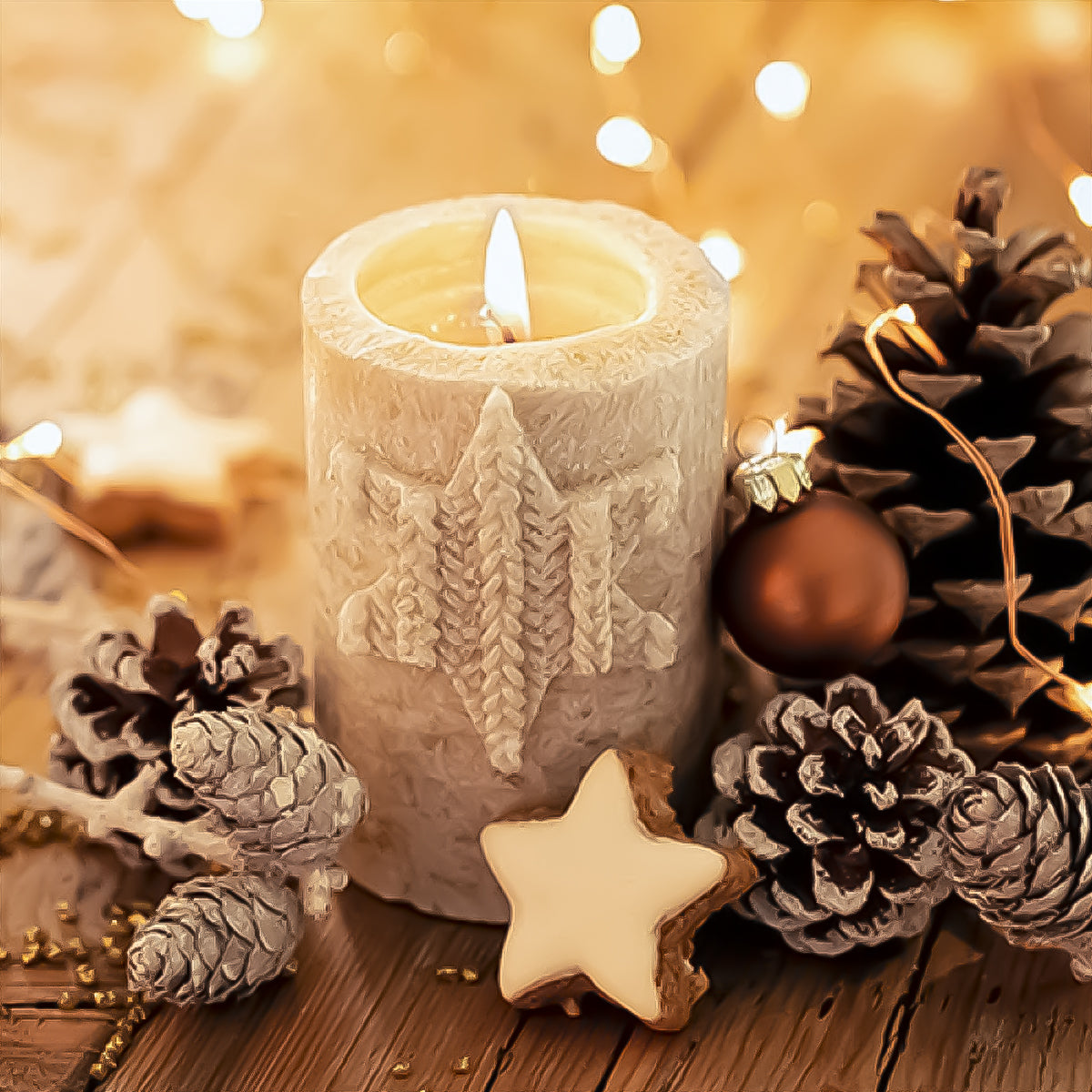 Guardanapo para Decoupage Ambiente 33x33cm com 2 Unidades - Vela de Natal