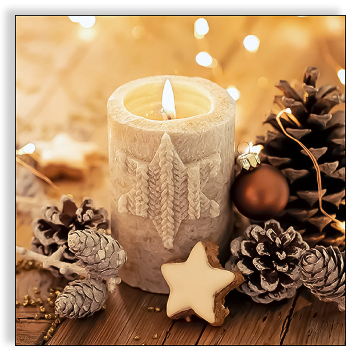 Guardanapo para Decoupage Ambiente 33x33cm com 2 Unidades - Vela de Natal