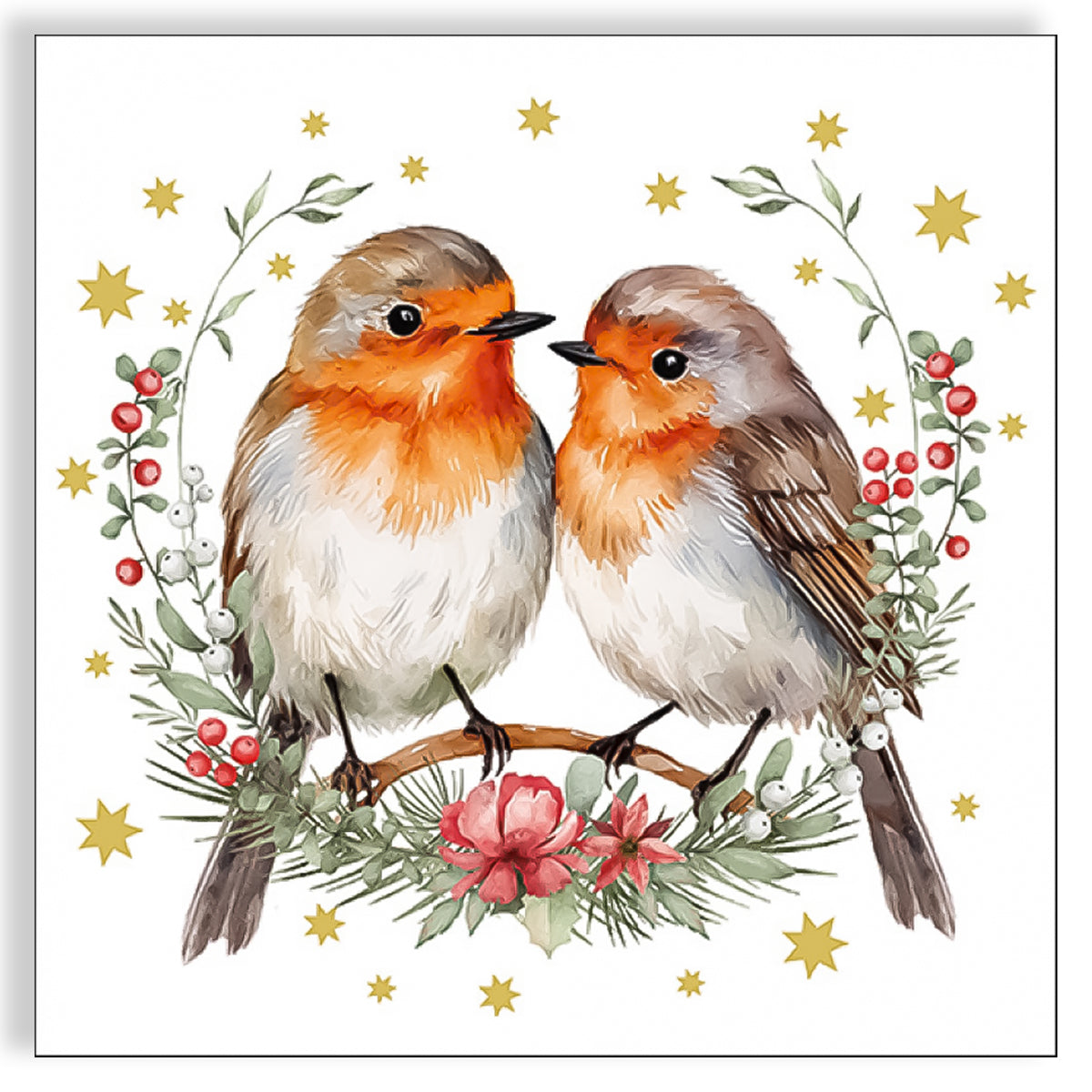 Guardanapo para Decoupage Ambiente 33x33cm com 2 Unidades - Casal de Pássaros