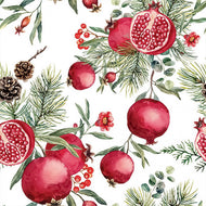 Guardanapo para Decoupage Ambiente 33x33cm com 2 Unidades - Pinhas e Romã