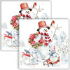 Guardanapo para Decoupage Ambiente 33x33cm com 2 Unidades - Bonecos de Neve