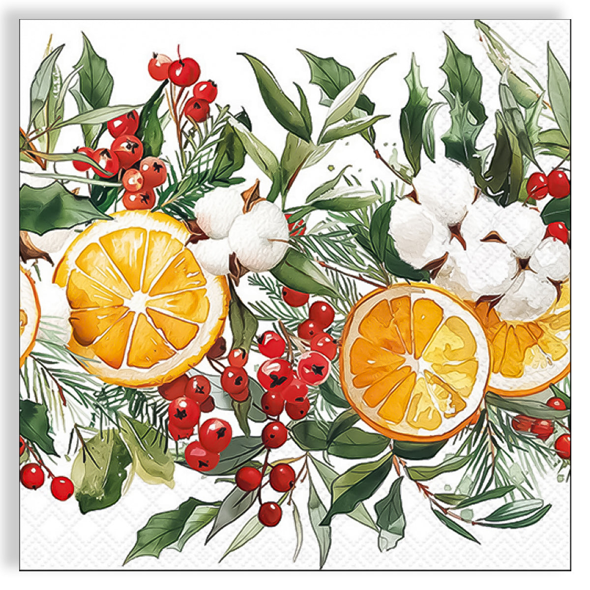 Guardanapo para Decoupage Ambiente 33x33cm com 2 Unidades - Frutas Tropicais