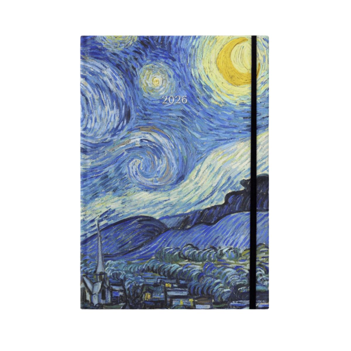 Agenda Diária 2026 Folk Books Noite Estrelada 70g 14x21cm 12 Meses com 432 Páginas