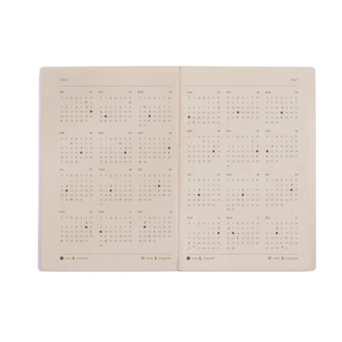 Agenda de Bolso 2026 Folk Books Midori 10x14cm Azul