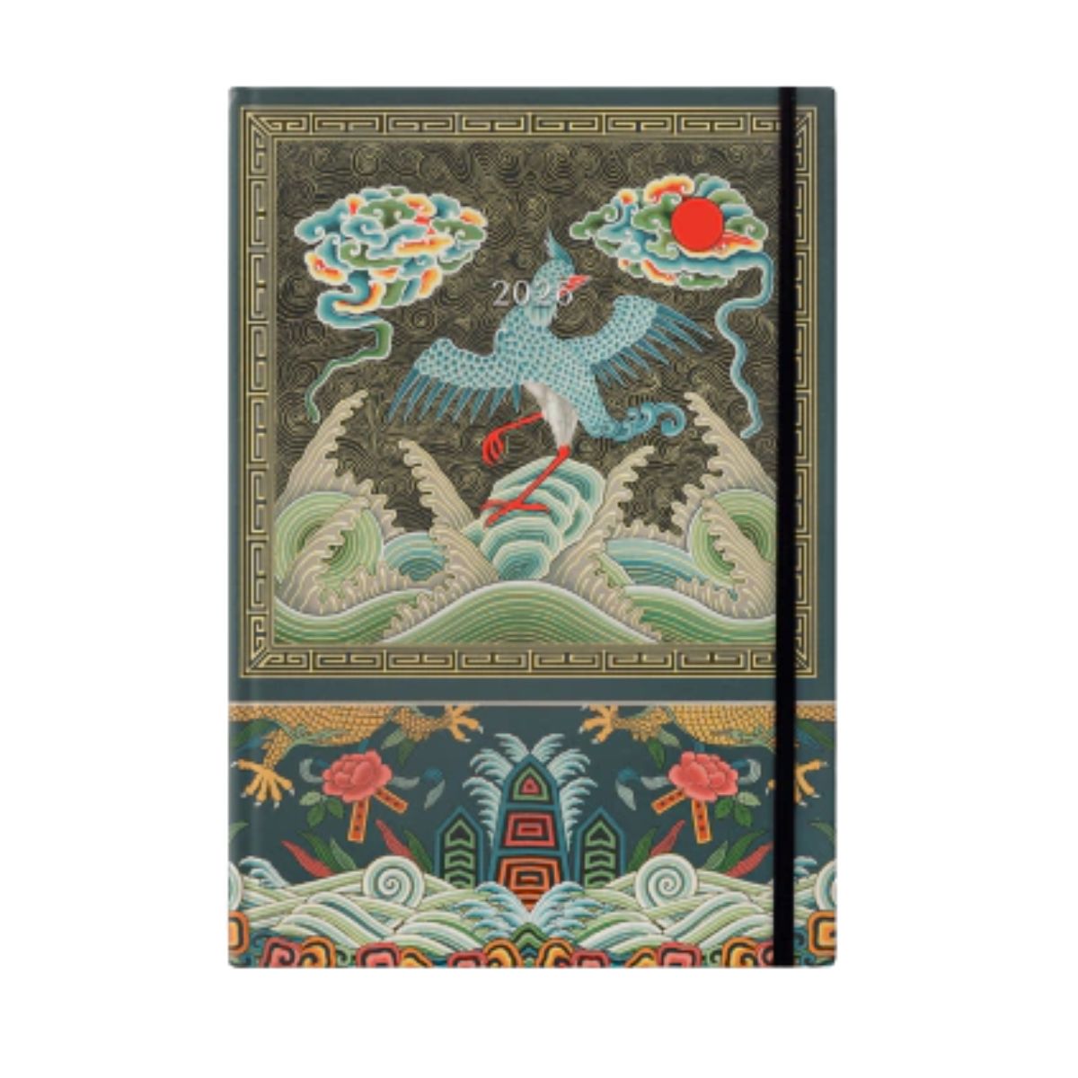 Agenda Diária 2026 Folk Books Ornamento Chinês 70g 14x21cm 12 Meses com 432 Páginas