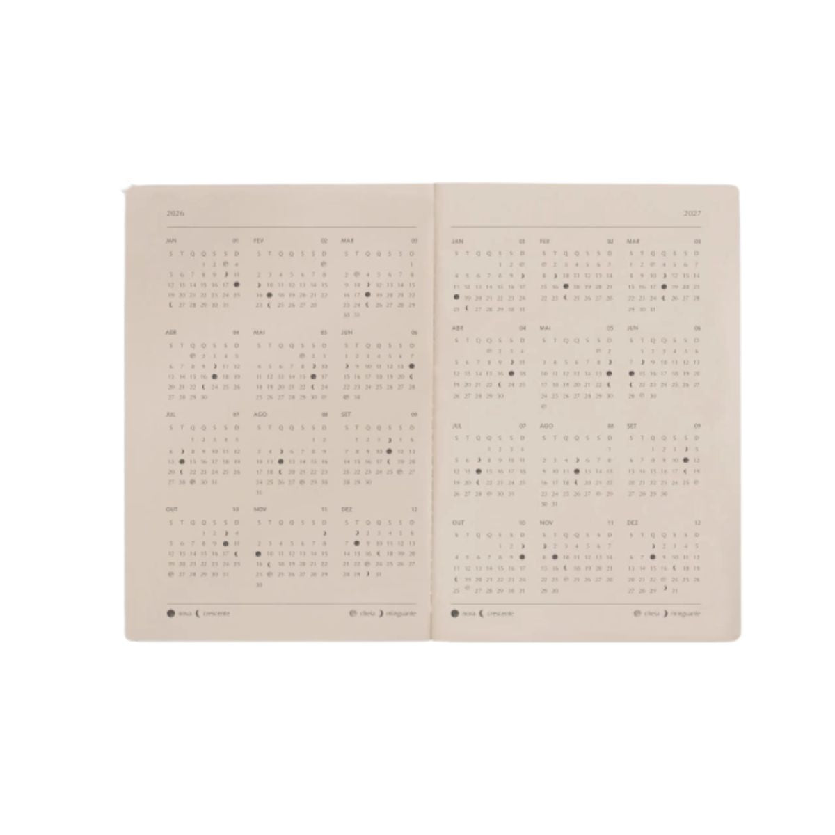 Agenda Semanal 2026 Folk Books Alma da Rosa 80g 13,5x20cm 12 Meses