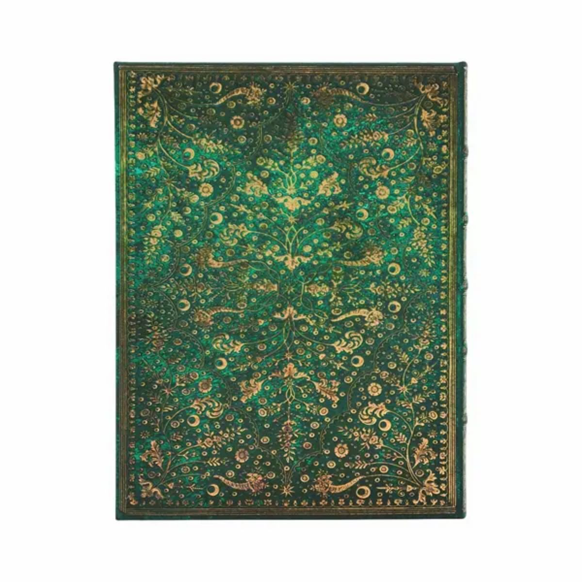 Caderno Ultra Paperblanks 18x23cm 144 Páginas Pautado 120g/m² Emerald Flower