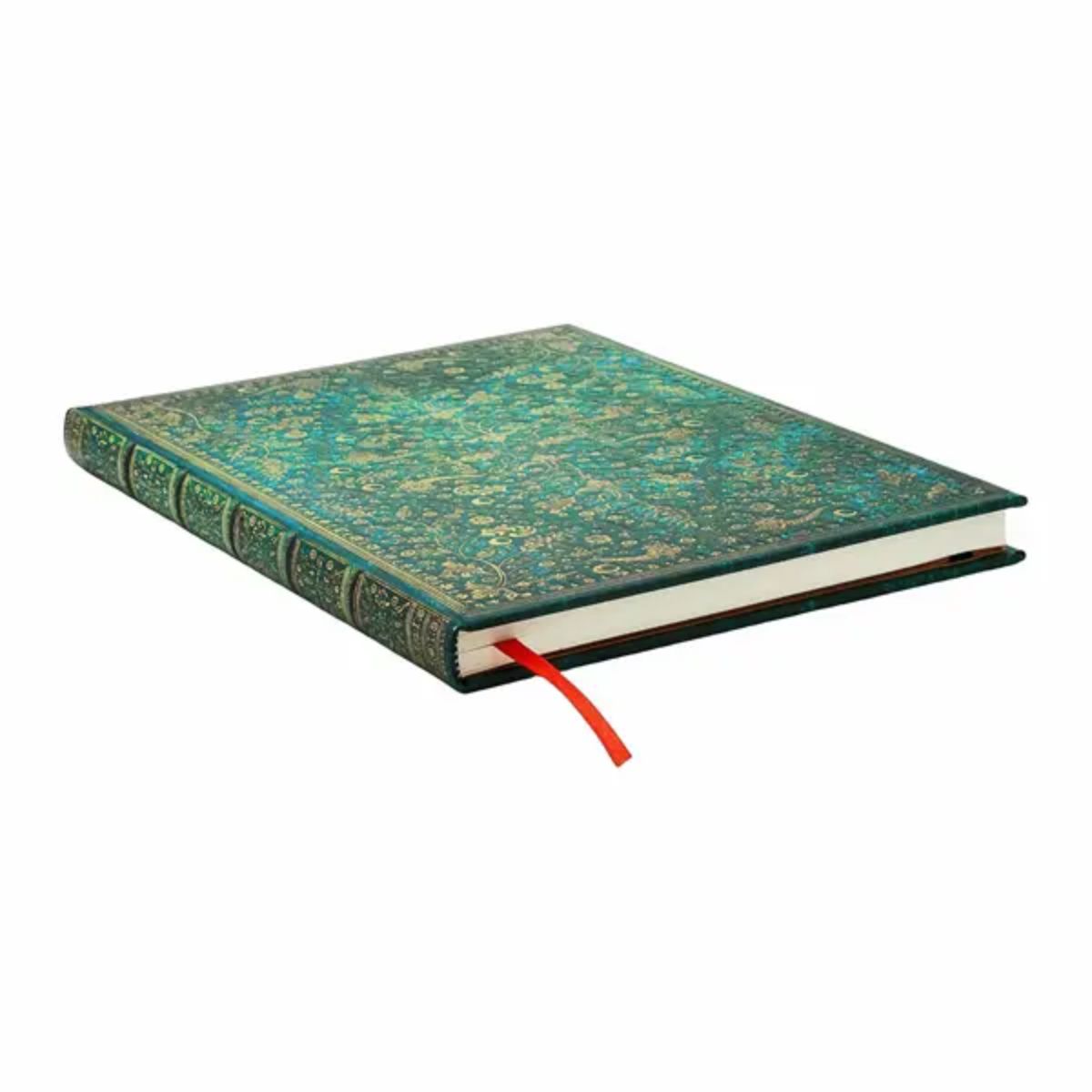 Caderno Ultra Paperblanks 18x23cm 144 Páginas Pautado 120g/m² Emerald Flower